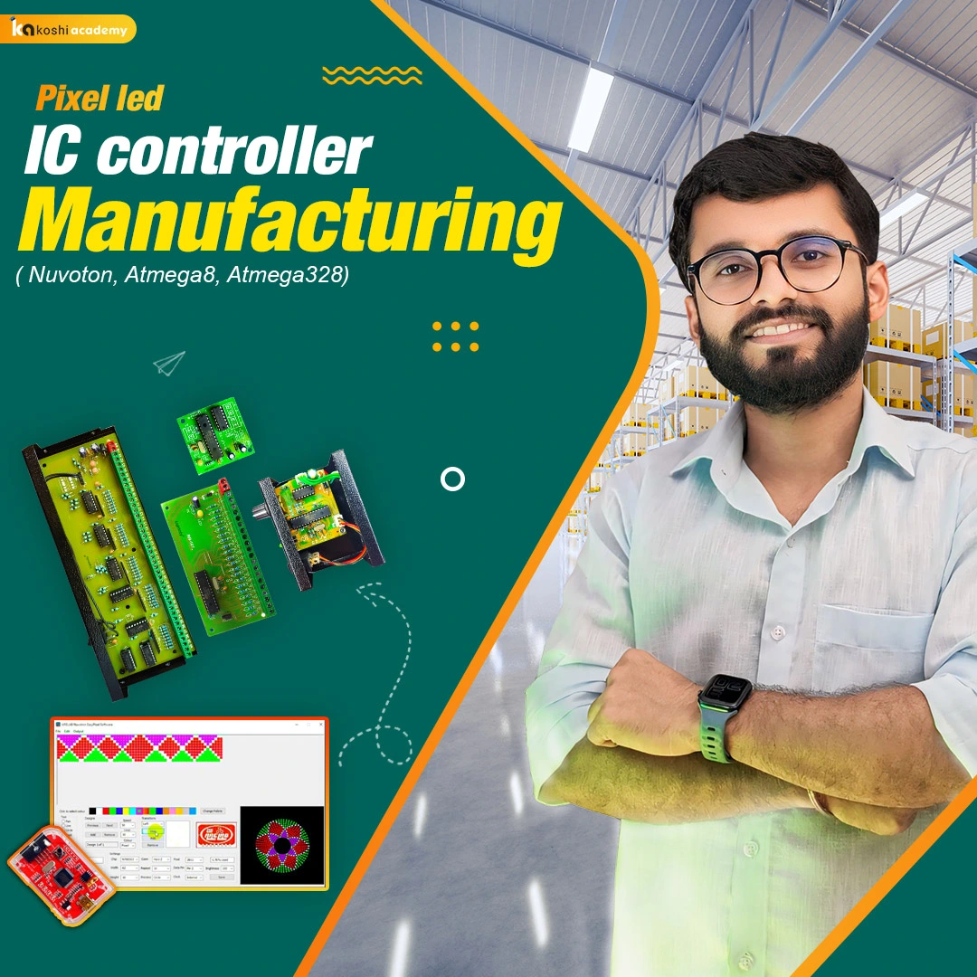 Pixel led IC controller Manufacturing ( Nuvoton, Atmega8, Atmega328)